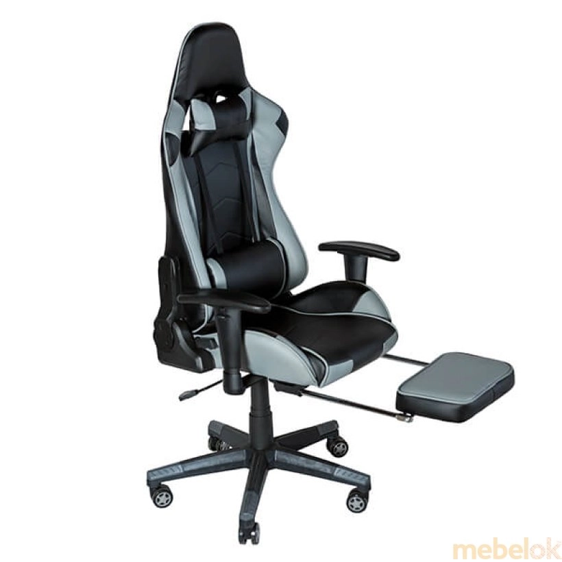 Кресло геймерское Drive-Omega черно-серый с другого ракурса