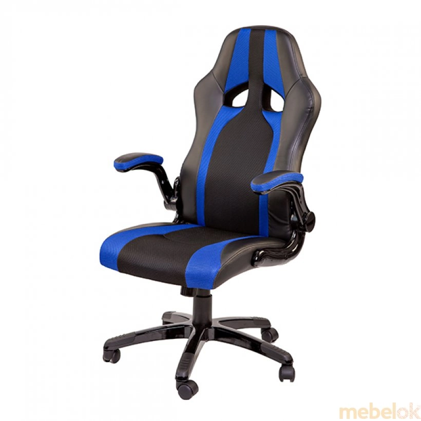 Кресло геймерское Miscolc черно-синий от фабрики Zeus (Зевс)