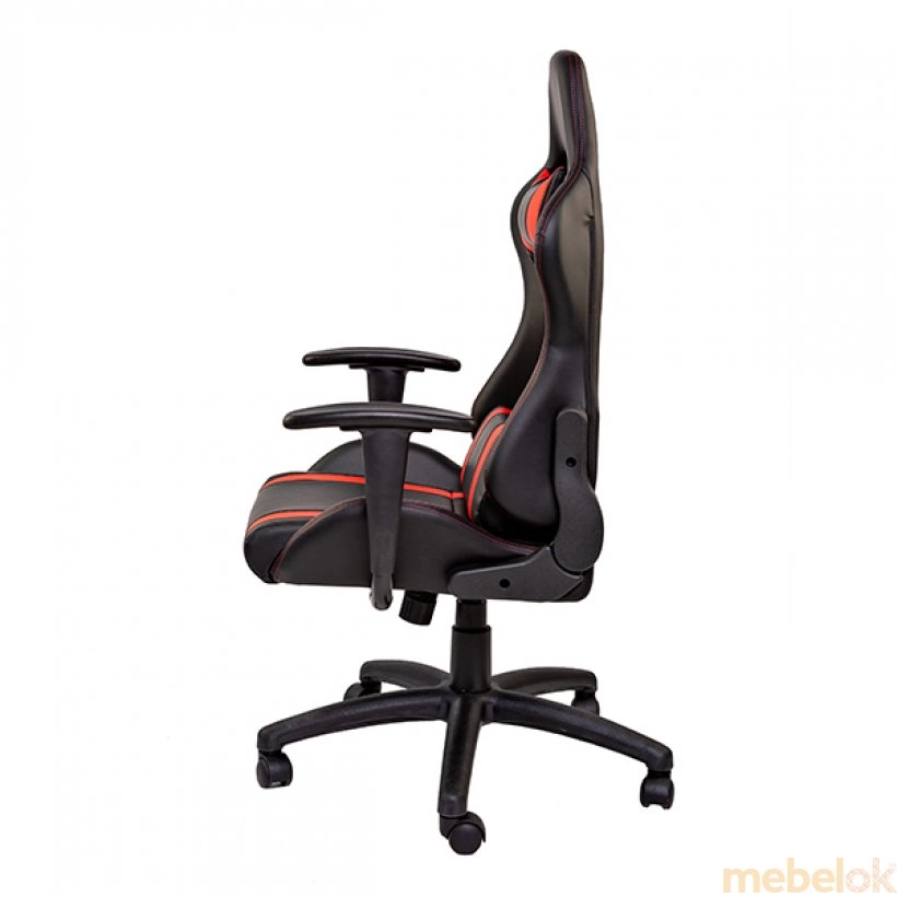 Кресло геймерское Zebra черно-красный с другого ракурса