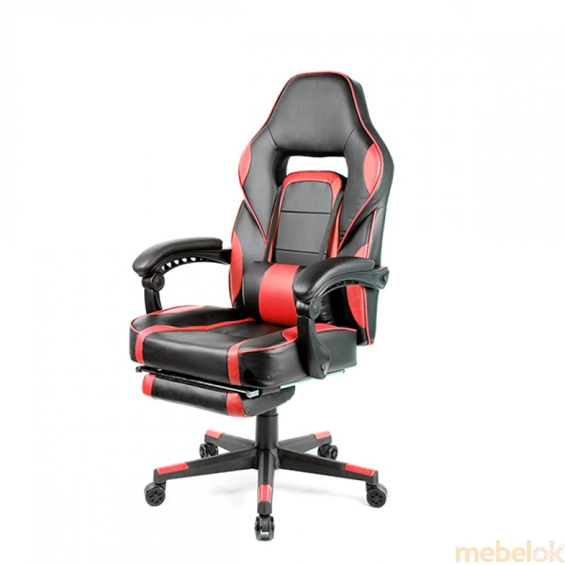 Крісло геймерське Parker-2 чорно-червоний з іншого ракурсу