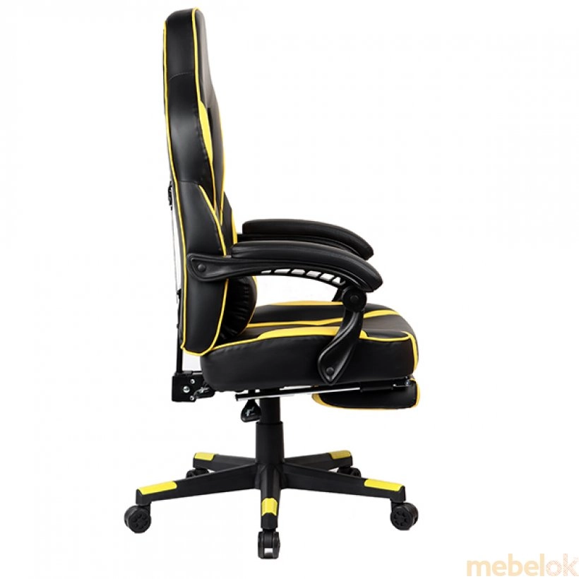 Кресло геймерское Parker-2 черно-желтый с другого ракурса
