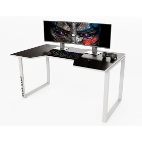 Геймерський ігровий стіл Unicron, чорно-білий