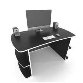 Геймерський стіл Floki чорно-білий