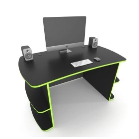 Геймерський стіл Floki чорний-зелений
