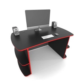 Геймерський стіл Floki чорний-червоний