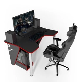 Стол геймерский игровой IGROK-3 черно-красный