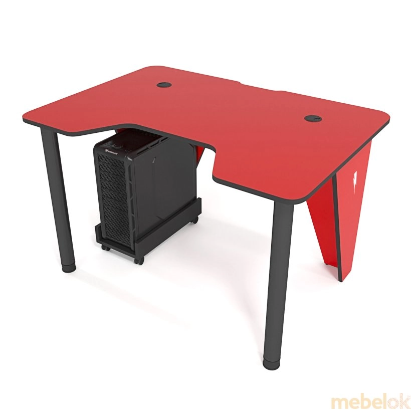 Геймерський стіл ігровий IVAR-1400 червоно-чорний від фабрики Zeus (Зевс)
