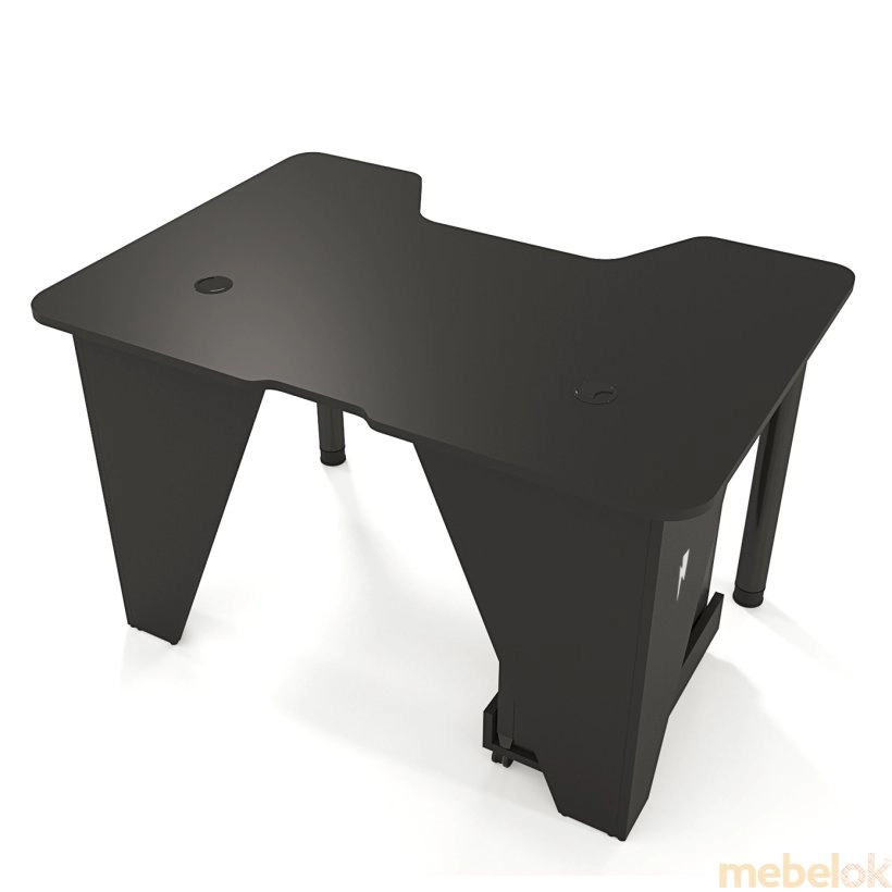 Геймерський стіл ігровий IVAR-1400 чорний з іншого ракурсу