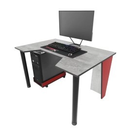 Геймерський ігровий стіл GAMER-1 червоний-бетон