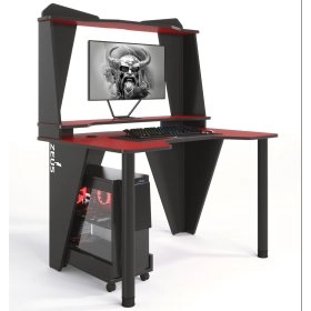 Геймерський стіл IVAR-3, червоно-чорний