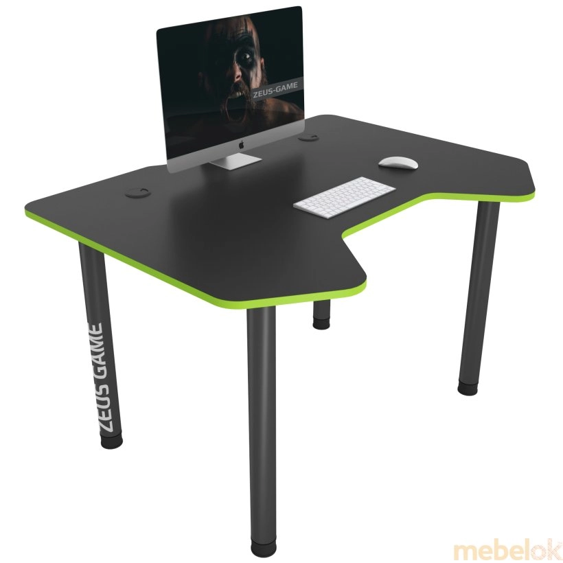 Геймерський стіл Pixel, чорний лайм