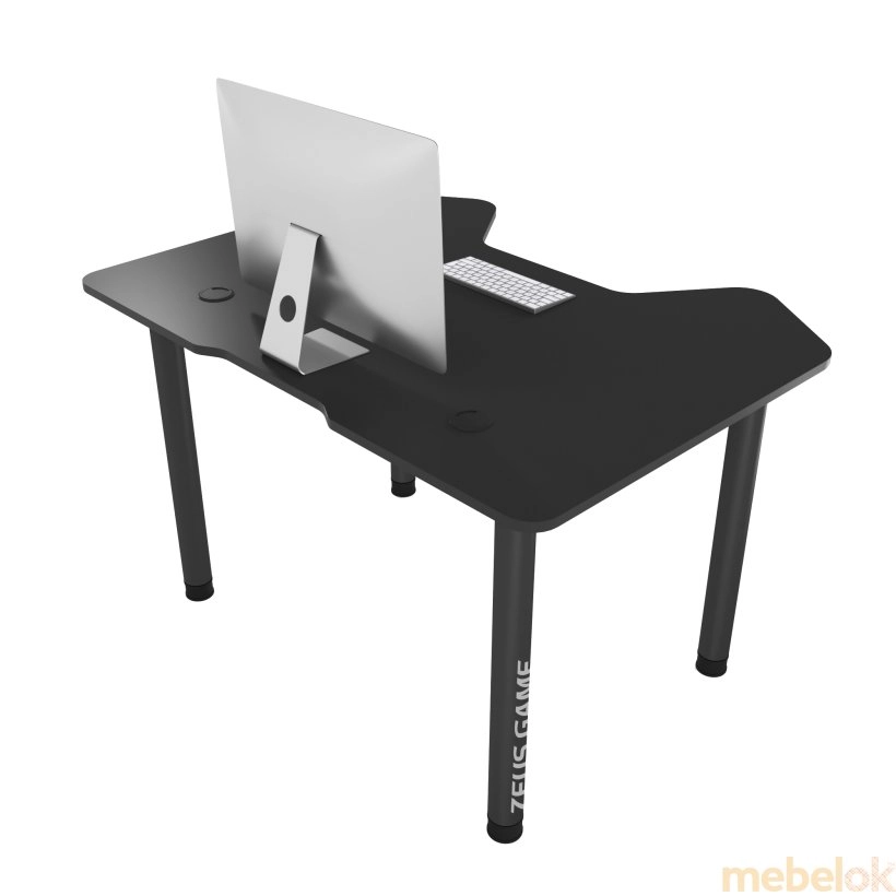 стол с видом в обстановке (Геймерский стол Pixel, черный)