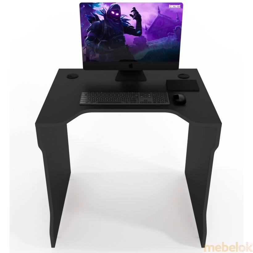 стол с видом в обстановке (Геймерский стол TRON-3 черный)