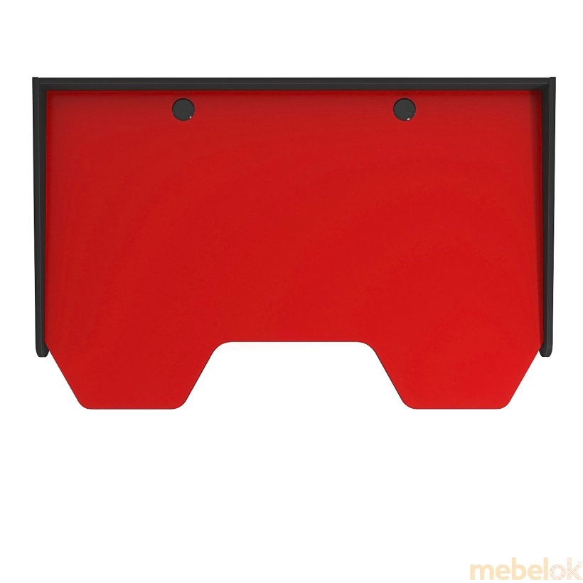 Геймерський стіл ергономічний GEROY червоно-чорний з іншого ракурсу