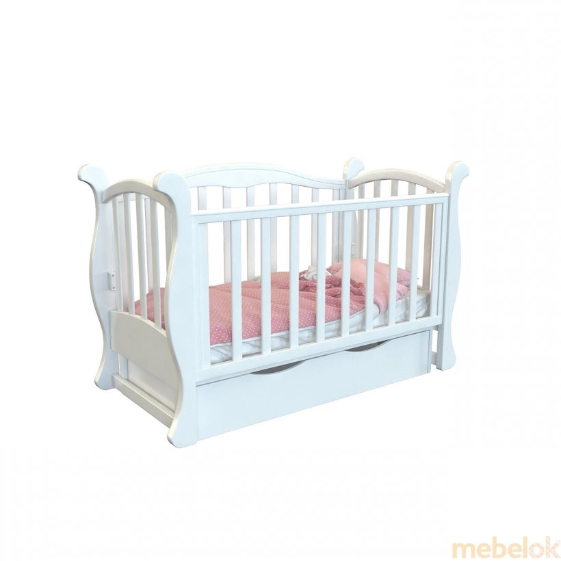 Кроватка-диванчик детская Lux-6 белая