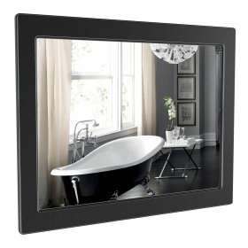 Зеркало Беатриче 80 см черный патина хром