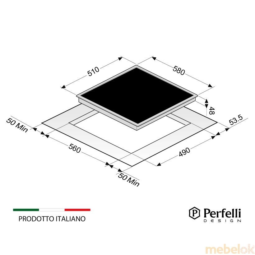 Варильна поверхня Perfelli design HVC 6310 BL