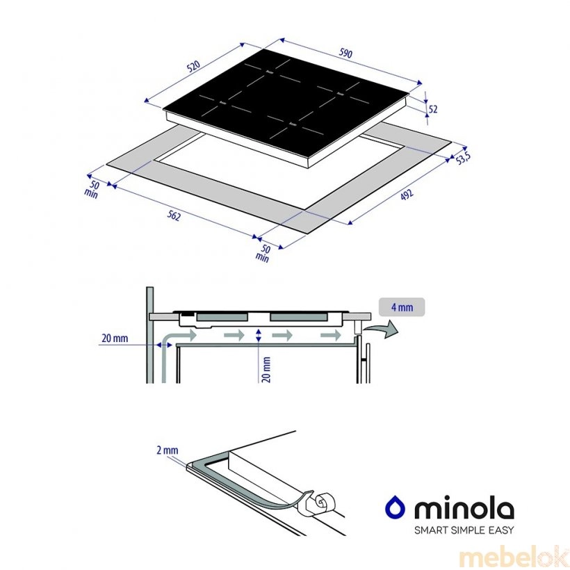 Поверхность индукционная Minola MI 6042 GBL