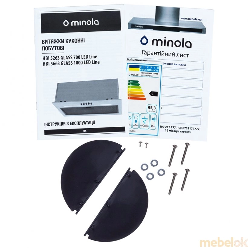 (Вытяжка Minola HBI 5663 WH GLASS 1000 LED Line) Minola (Минола)