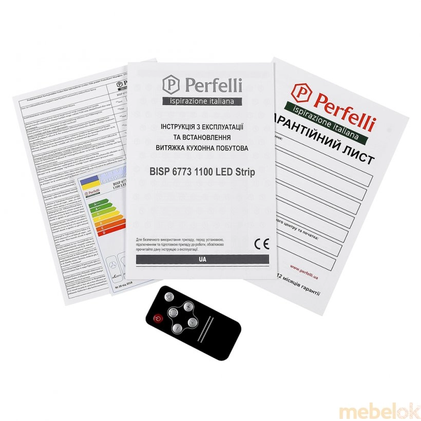 Вытяжка полновстраиваемая Perfelli BISP 6773 WH 1100 LED Strip от фабрики Perfelli (Перфелли)