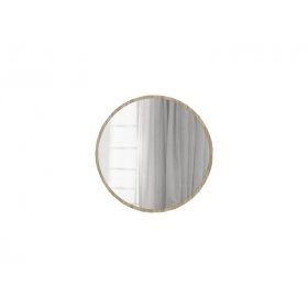 Дзеркало кругле на основе ДСП 600мм біле Дуб сонома