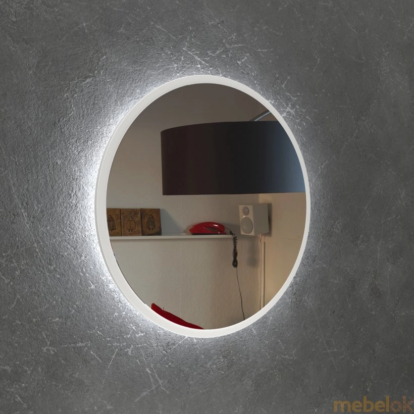 Круглое зеркало с подсветкой 80 белый от фабрики Арт-Ком (ART-COM)