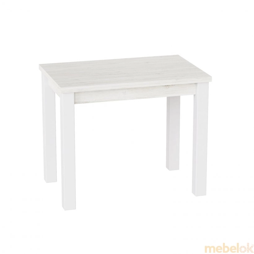стіл з виглядом в обстановці (Стіл-трансформер Dinner аляска структурна - білі ноги)