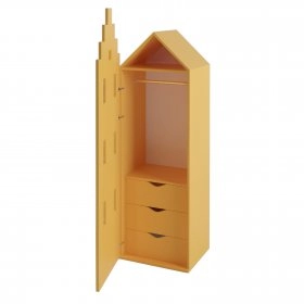 Гардеробный Дитячий шкаф Амстердам з 3 ящиками желтый