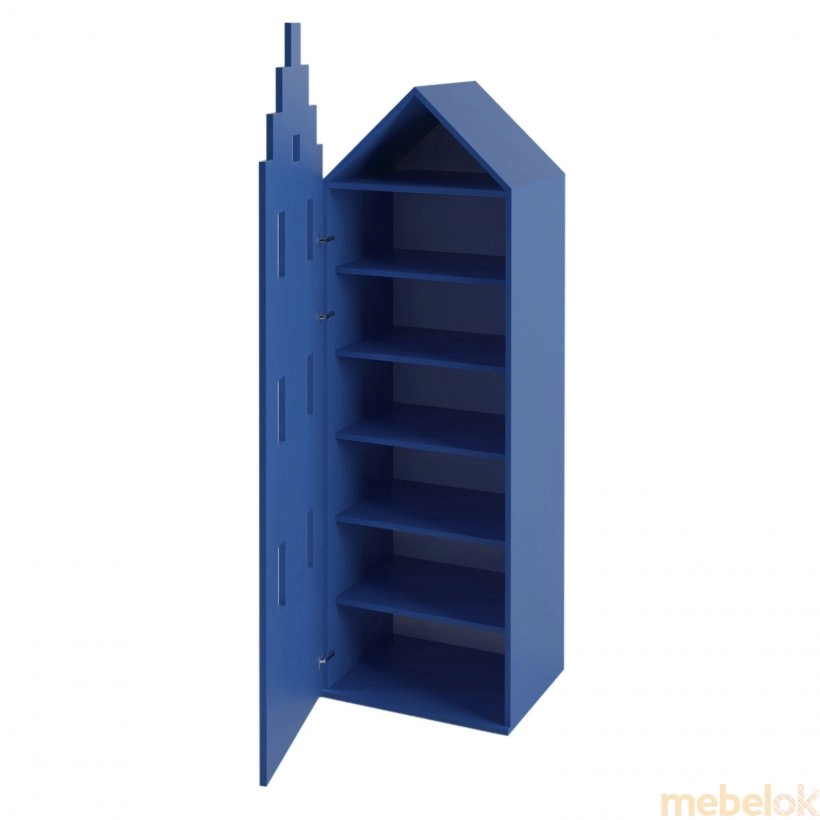 Гардеробный шкаф Амстердам на 5 полок синий