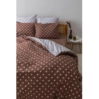 Комплект постельного белья Happy Sleep Cappuccino Dots евро 50х70