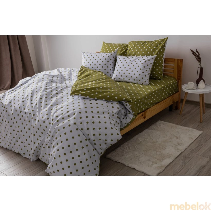 Комплект постельного белья Happy Sleep Olive Dots полуторный 50х70 с другого ракурса
