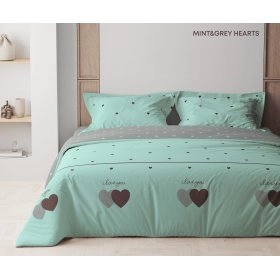 Комплект постельного белья Happy Sleep Mint&Grey Hearts 50х70