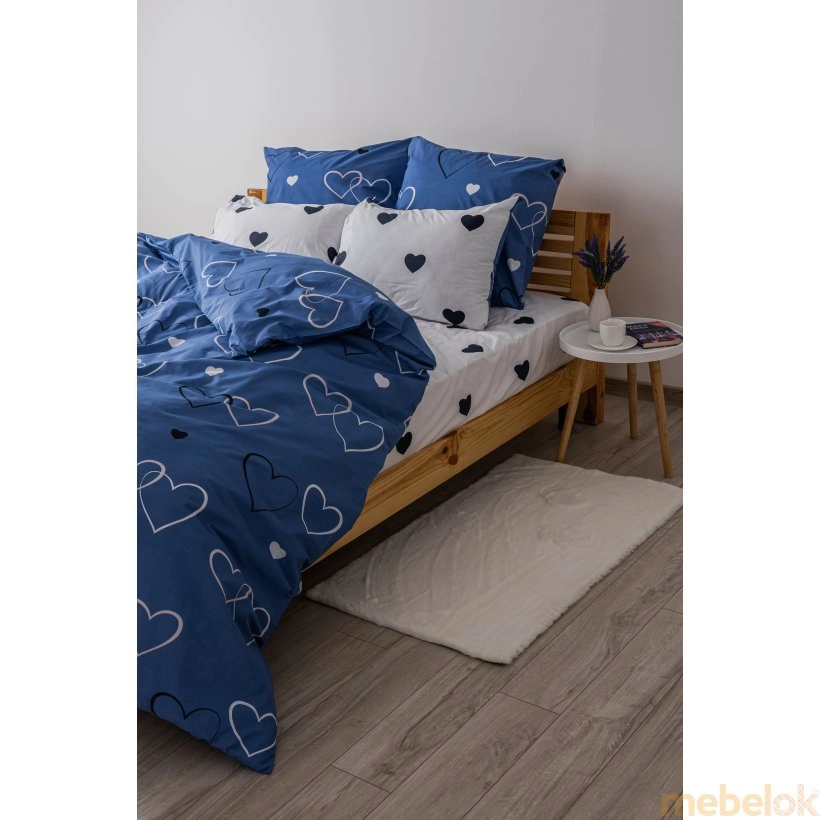 Комплект постільної білизни Happy Sleep Navy Blue Love 31 двоспальний 50х70