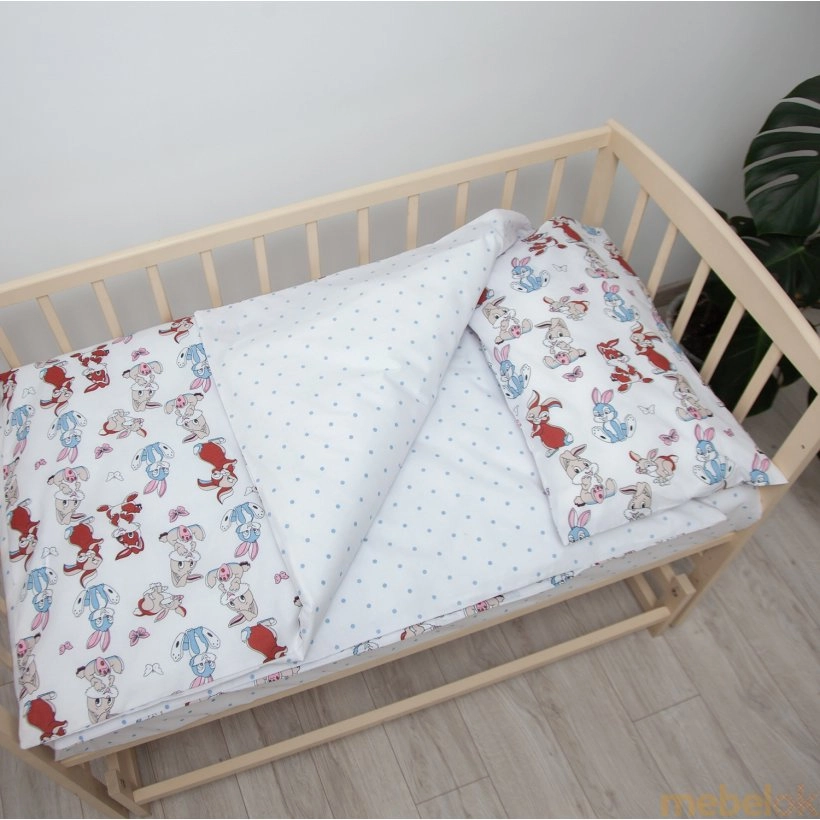 Комплект детского постельного белья 1-3 года Милые зайчонки с другого ракурса