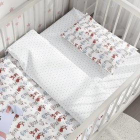 Комплект детского постельного белья 1-3 года Милые зайчонки