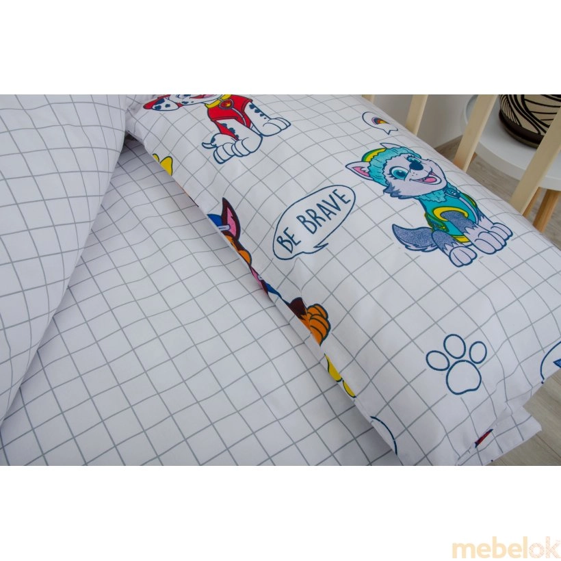 Комплект детского постельного белья 1-3 года Щенки-спасатели с другого ракурса