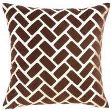 Подушки Аполена Текстиль, Изображение геометрия Цвет коричневый