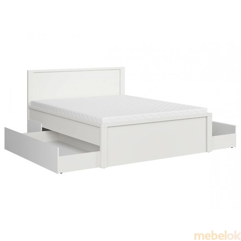 ліжко з виглядом в обстановці (Ліжко Kaspian LOZ-160-T білий)