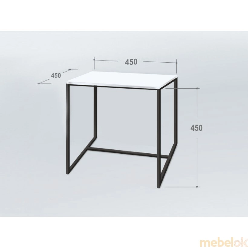 Журнальний стіл Куб 450 перловий / bl від фабрики Commus (Коммус)
