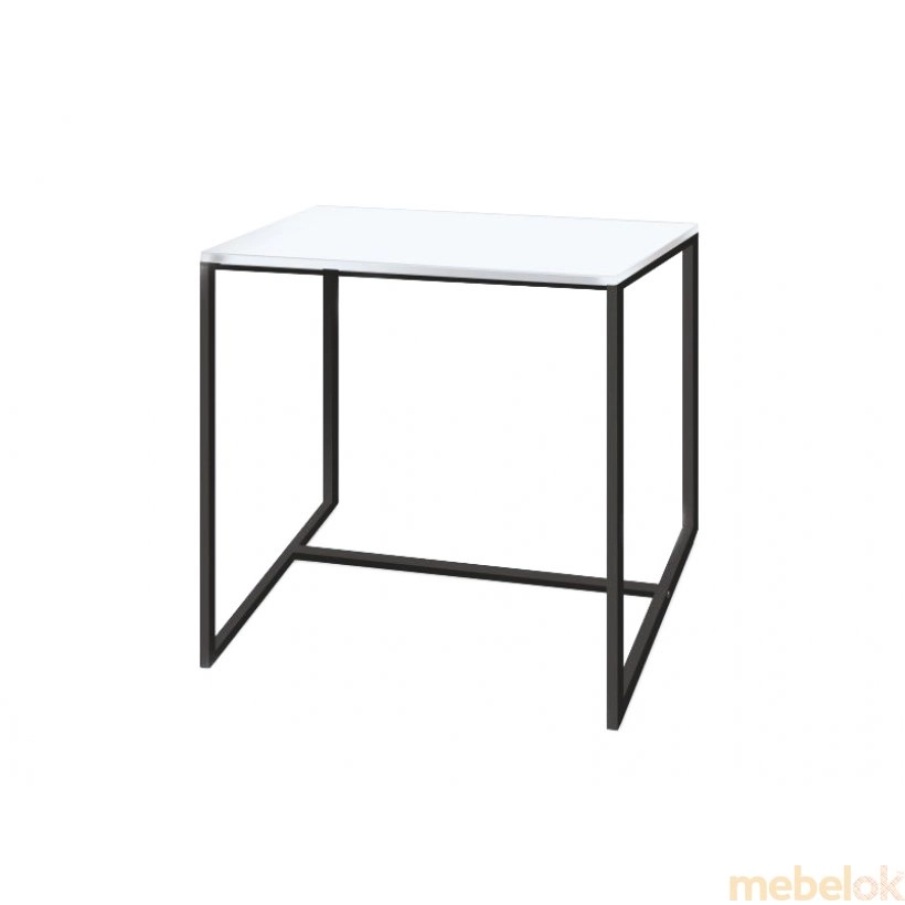 Журнальний стіл Куб 450 перловий / bl