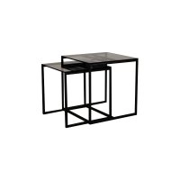 Комплект столов журнальных Куб 400 и Куб 450 Loft Cub Gray8/black