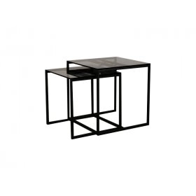 Комплект столів журнальних Куб 400 і Куб 450 Loft Cub Gray8 / black
