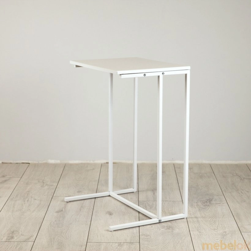 Стол приставной для ноутбука Comfort A440 white/white с другого ракурса