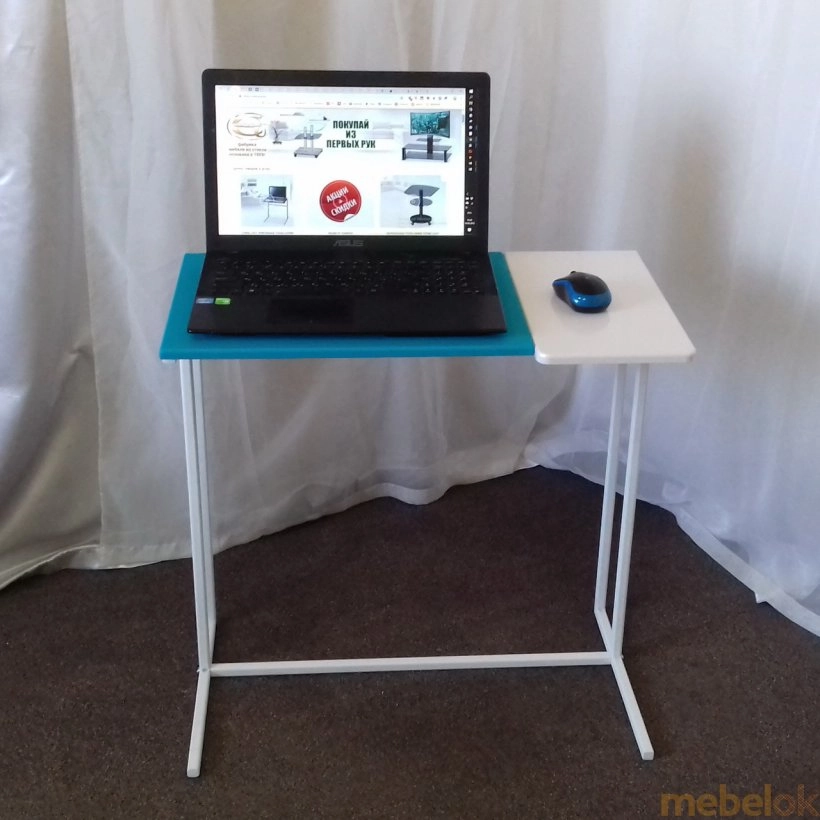 Стол приставной для ноутбука Comfort A600 mint/white/white от фабрики Commus (Коммус)