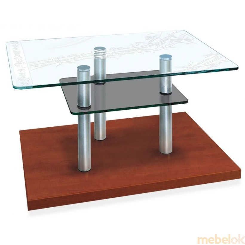 Скляний журнальний стіл Plato mini TM art