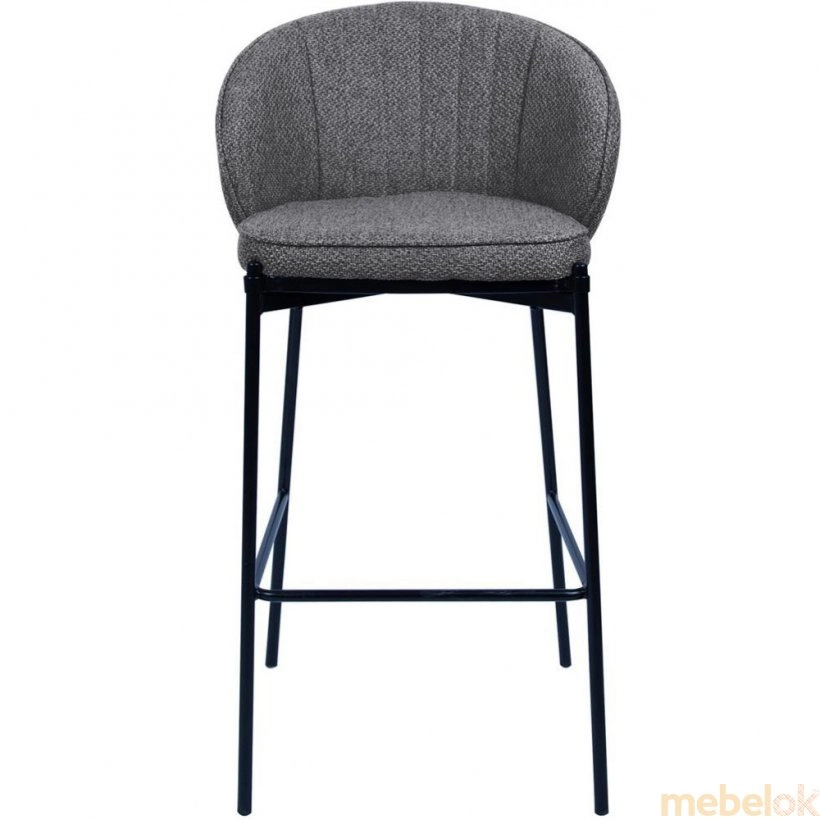 стілець з виглядом в обстановці (Стілець Laguna напівбарний сірий графіт)