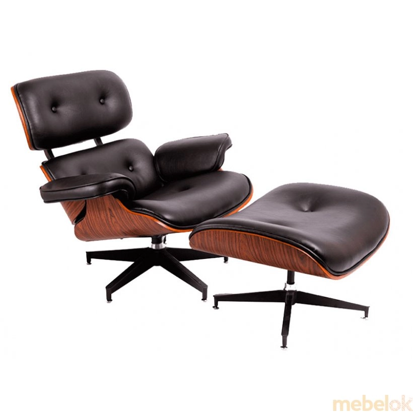 Кресло Eames lounge с отоманкой