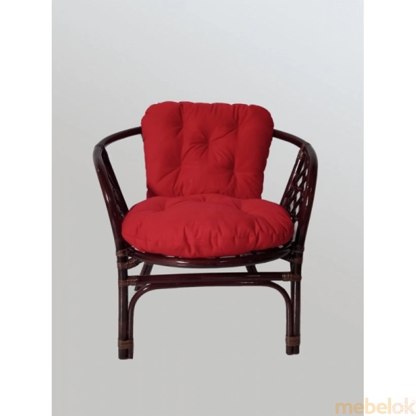 комплект мебели из ротанга с видом в обстановке (Комплект мебели Таврия Ред темно-коричневый)