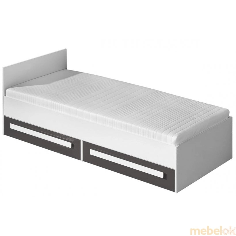 Кровать GULIVER 11 90x200 серый глянец