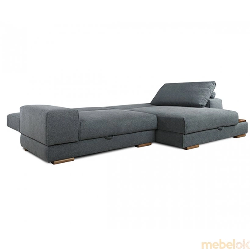 диван с видом в обстановке (Угловой диван Бетти с декором 2,2)
